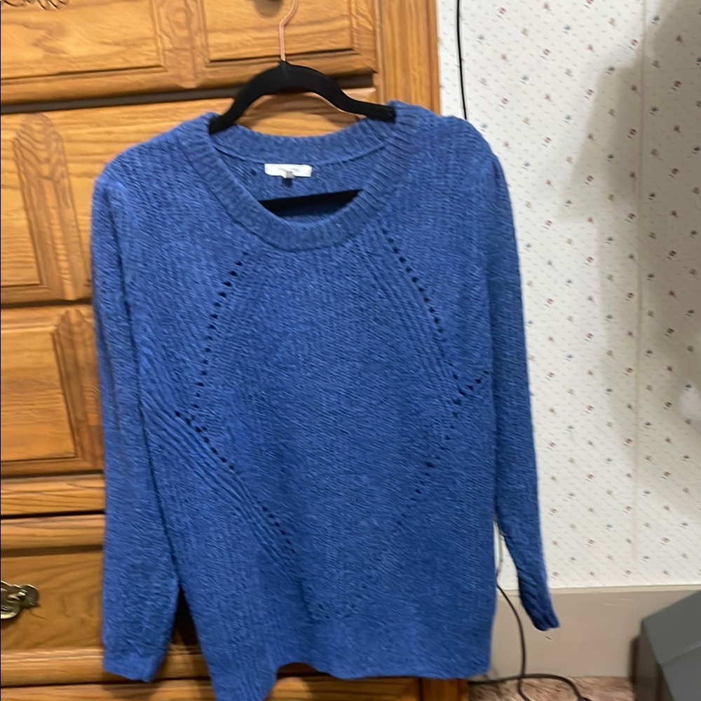 Maurices Blue Crew Neck Knit Sweater